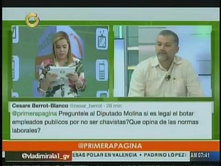 Ricardo Molina piensa que es "indigno" trabajar para el Estado y no ser chavista