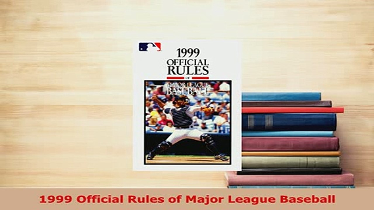 Download  1999 Official Rules of Major League Baseball Free Books