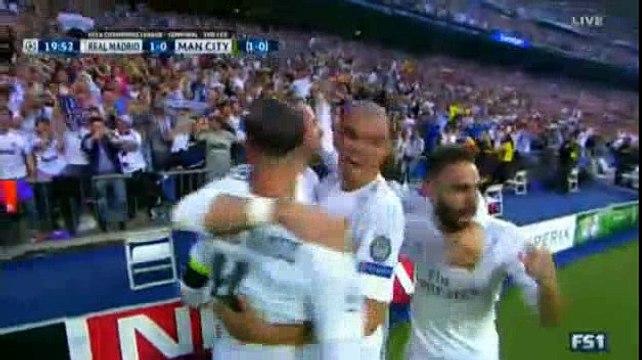 Gareth Bale Goal Real Madrid 1 - 0 Manchester City CL 4-5-2016