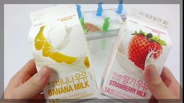 Plátano-fresa de leche de color crema de hielo de hacer! La cocción de los juegos de la infancia juguete DIY Cómo Hacer 'Strawberry Banana con Leche Helado Receta de Juguetes | HD