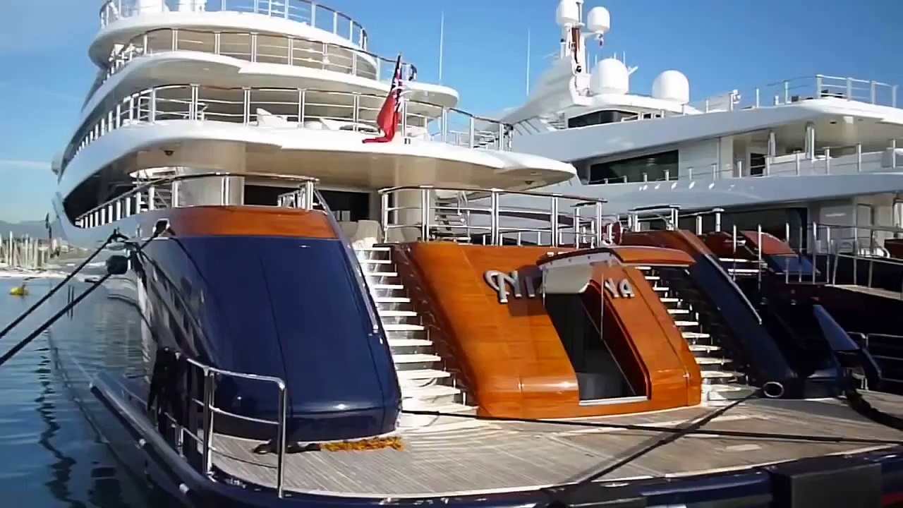 **BIGGEST LARGEST most EXPENSIVE MEGA YACHT** private in the world.french travel trip