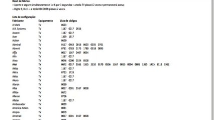 Como configurar o controle da OI TV para ligar e desligar a televisão