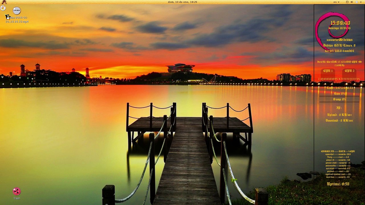 Como instalar y configurar screenlets en Debian Jessie