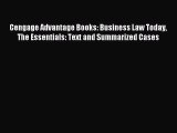 [Read book] Cengage Advantage Books: Business Law Today The Essentials: Text and Summarized