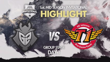 [하이라이트] 그룹스테이지 1일차 G2(EU) vs SKT(KR) SET 1  - LoL MSI 2016 / 미드시즌인비테이셔널