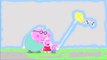 Daddy Pig, Peppa Pig and George Starting the Kite Peppa Pig Coloring Pages