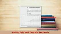 Download  Amino Acid and Peptide Synthesis PDF Free