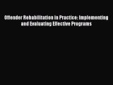 Read Offender Rehabilitation in Practice: Implementing and Evaluating Effective Programs Ebook