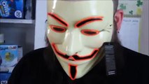 Neon Nightlife Men's Light Up V for Vendetta, Guy Fawkes Mask