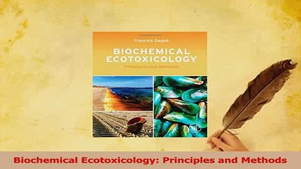 Download  Biochemical Ecotoxicology Principles and Methods PDF Free