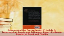 Download  Science and the Precautionary Principle in International Courts and Tribunals Expert  Read Online