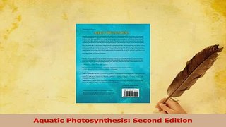 Download  Aquatic Photosynthesis Second Edition PDF Free