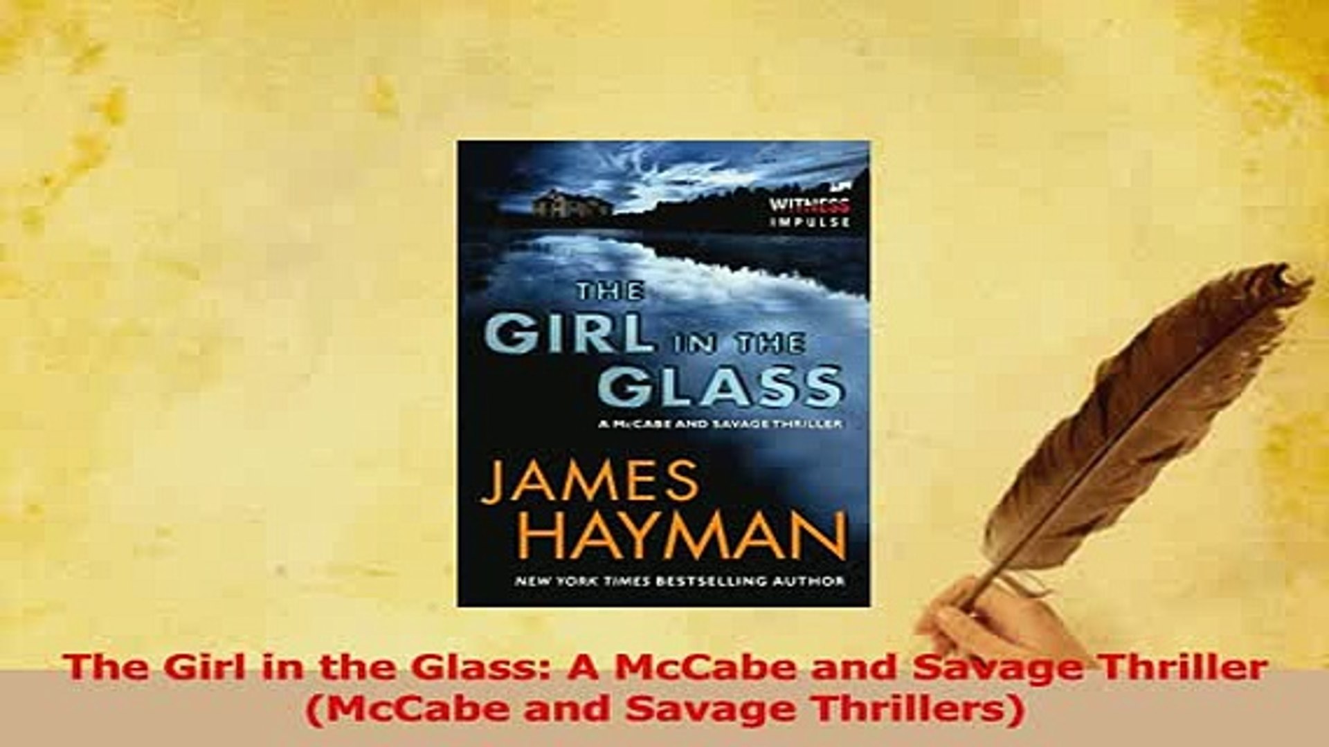 PDF  The Girl in the Glass A McCabe and Savage Thriller McCabe and Savage Thrillers Read Full Ebook
