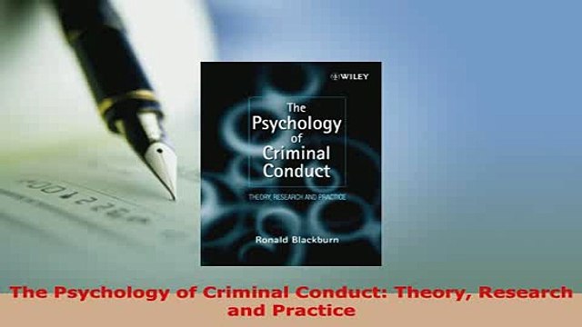 Download The Psychology of Criminal Conduct Theory Research and Practice Download Full Ebook