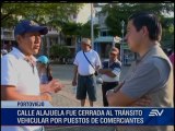 Reubicación de comerciantes en Portoviejo