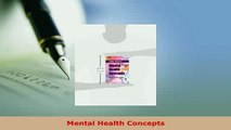 Download  Mental Health Concepts PDF Book Free