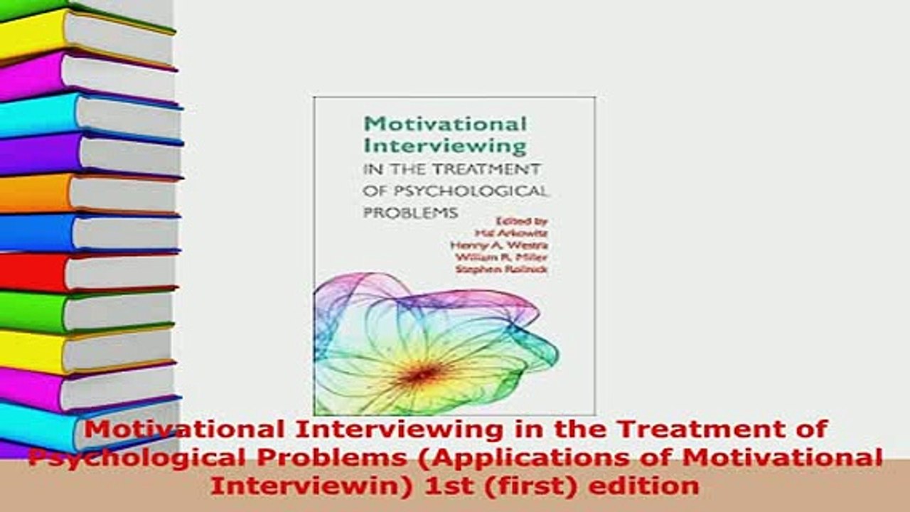 PDF  Motivational Interviewing in the Treatment of Psychological Problems Applications of Ebook