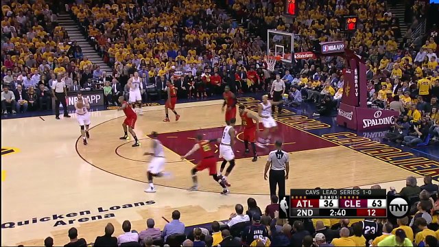J.R. Smith Shakes Kyle Korver Hawks vs Cavaliers Game 2 May 4, 2016 2016 NBA Playoffs