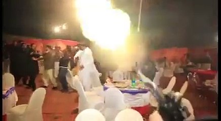 crazy heavy firing in pakistan at wedding