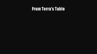 [Read Book] From Terra's Table Free PDF