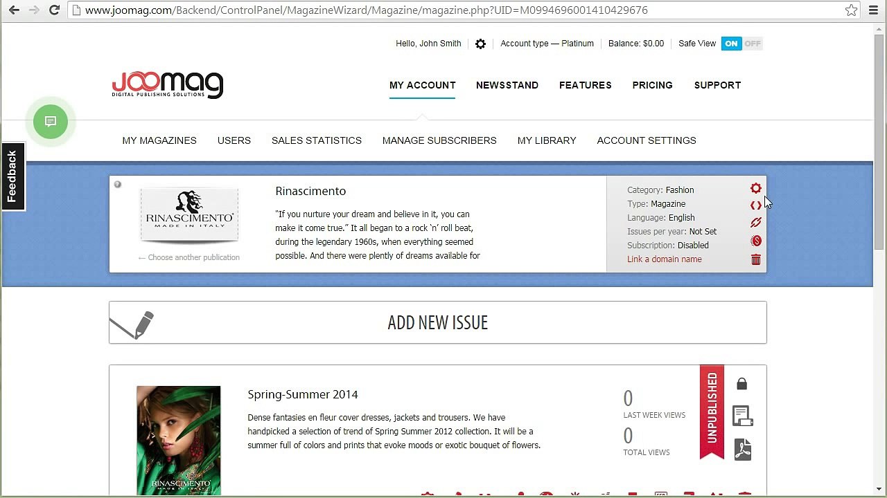 How to change the language of the digital magazine viewer