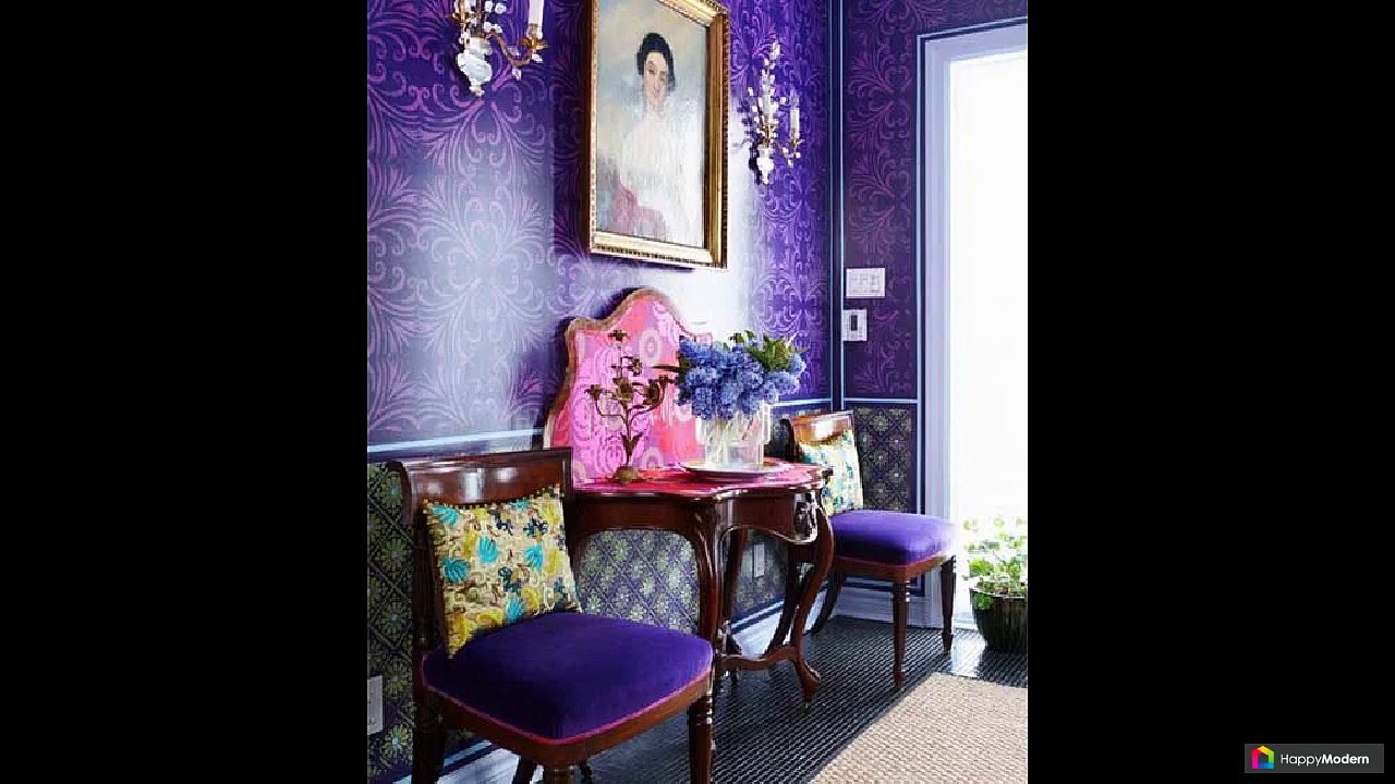 Комбинированные обои для зала: 39 вариантов