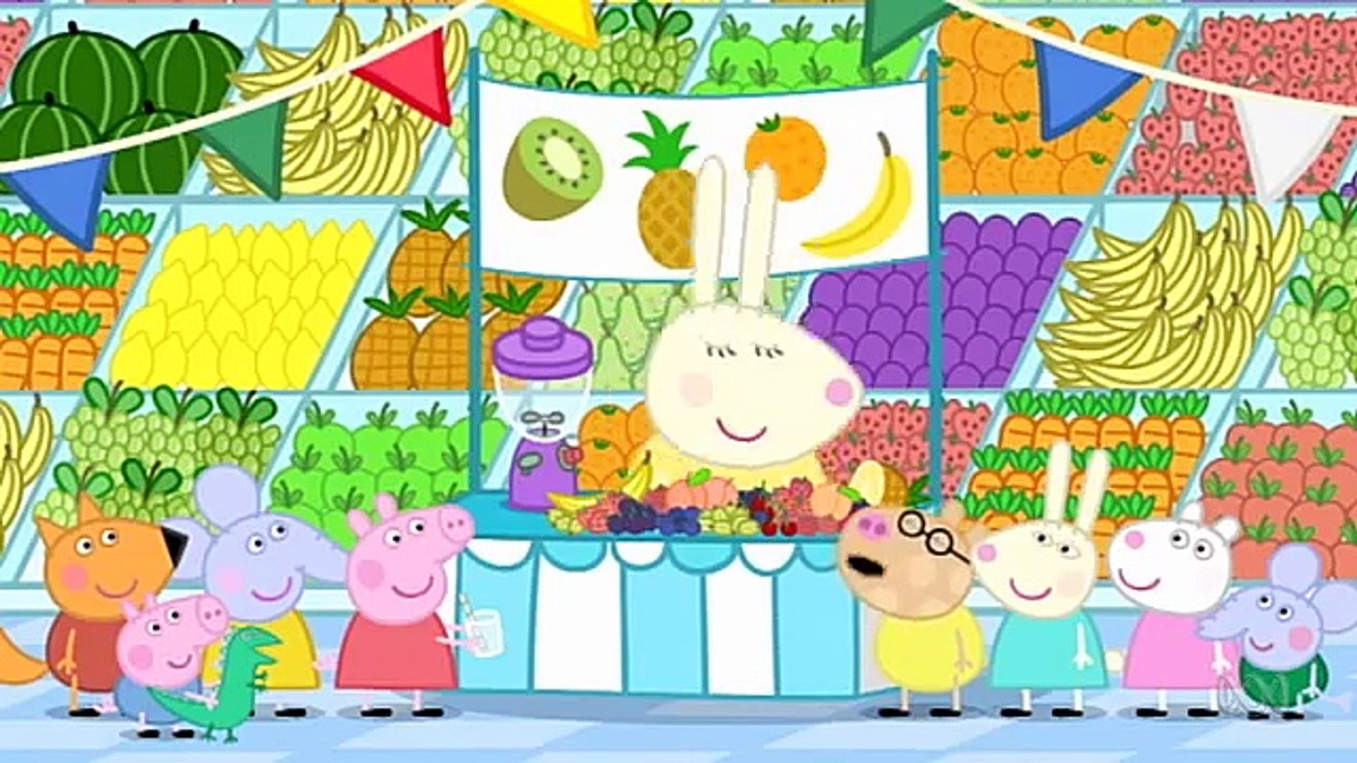 ⁣Peppa Pig. Fruit. Mummy Pig and Daddy Pig and George Pig
