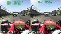 F1 2015 - GTX 970 SLI vs GTX 980 Ti - Performance Comparison