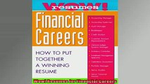 Downlaod Full PDF Free  Wow Resumes for Financial Careers Free Online