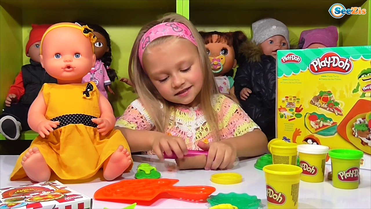 ✔ Кукла Ненуко. Девочка Ярослава и новый набор Плей До – готовим пиццу / Doll Nenuco Play Doh Pizza