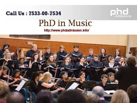 PhD in Music |7533-00-7534| Admission in India