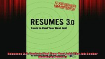 READ book  Resumes 30 Tools to Find Your Next Job The Job Seeker Manifesto Book 2 Full EBook