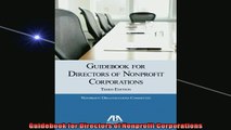 FREE DOWNLOAD  Guidebook for Directors of Nonprofit Corporations  FREE BOOOK ONLINE