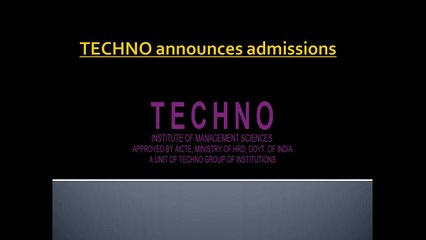 TECHNO announces admissions for MBA,BBAB.ed,B.COM Courses in Lucknow