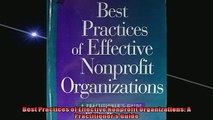 READ book  Best Practices of Effective Nonprofit Organizations A Practitioners Guide READ ONLINE