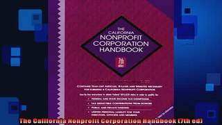 READ book  The California Nonprofit Corporation Handbook 7th ed  FREE BOOOK ONLINE