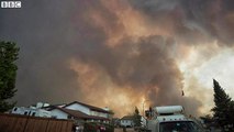 ' Terrifying ' flight from Canadian wildfire