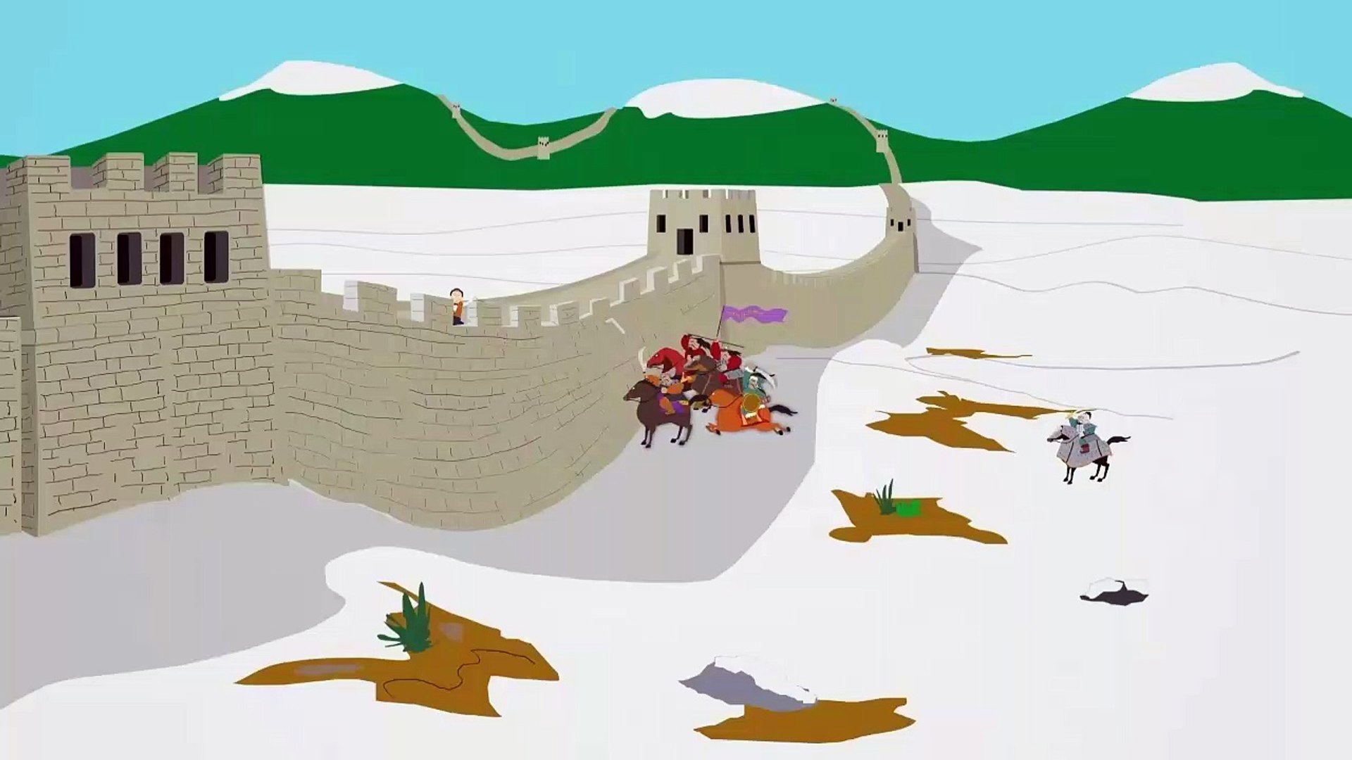 South Park Damn Mongolians City Wall Uncensored Video Dailymotion