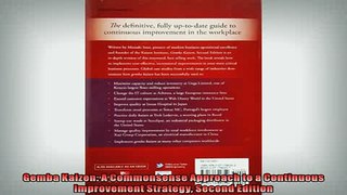 READ book  Gemba Kaizen A Commonsense Approach to a Continuous Improvement Strategy Second Edition  BOOK ONLINE