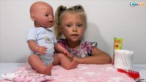 ✔ Кукла Беби Борн. Ярослава заботится о своей Игрушке / Baby Born Dolls. Yaroslava takes care of Toy