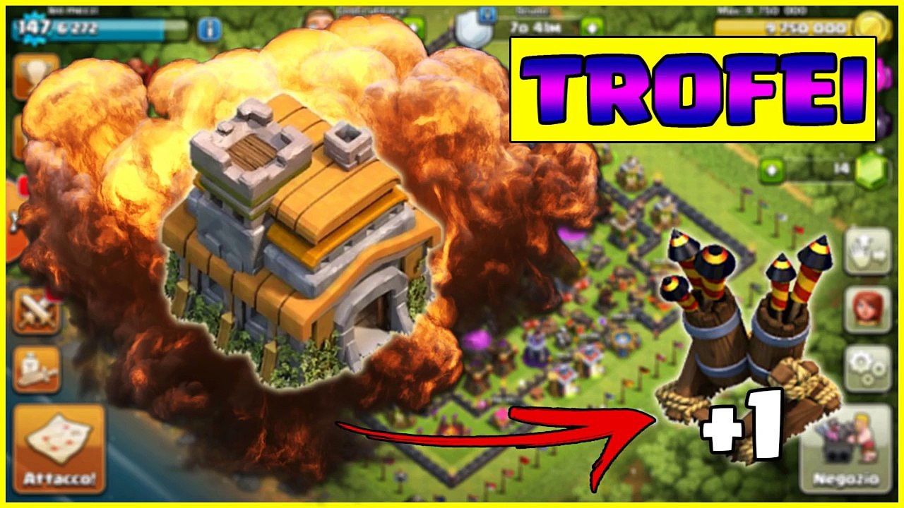 Villaggio Strategico per TH7 con 3 Difese Aeree [TROFEI] Clash of Clans ITA