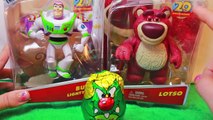Disney Toy Story Buzz Lightyear Urso Lotso Bonecos Brinquedos Pixar Ovo Surpresa Video