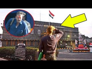 Sanjay Dutt Saluting Indian FLAG After Walking Out Pune JAIL 2016