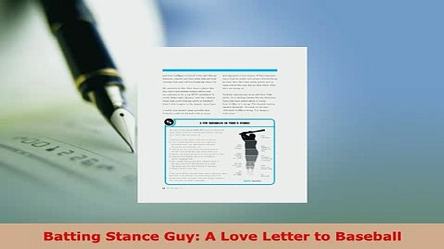 Download Batting Stance Guy A Love Letter to Baseball EBook