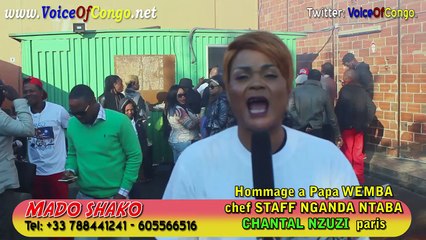 Hommage à Papa WEMBA Chez STAFF NGANDA NTABA - CHANTA NZUZI à Paris