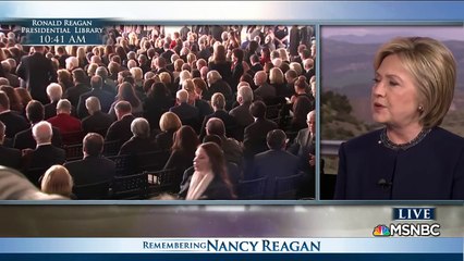 Hillary Clinton On Nancy Reagan