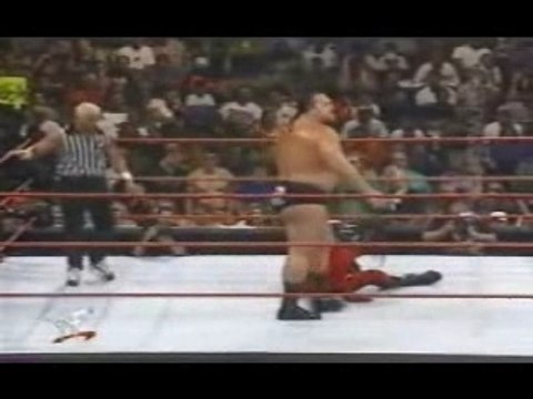 Kane vs big show & Hardcore Holly as Special Referee