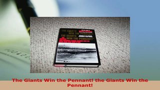 PDF  The Giants Win the Pennant the Giants Win the Pennant Free Books
