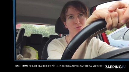 Une femme se fait flasher et pète les plombs au volant de sa voiture ! (Vidéo)
