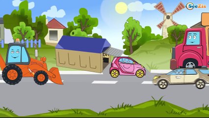 ✔ Мультики про машинки Все Серии Подряд / Грузовичок помогает строить гараж / Cartoons for kids ✔